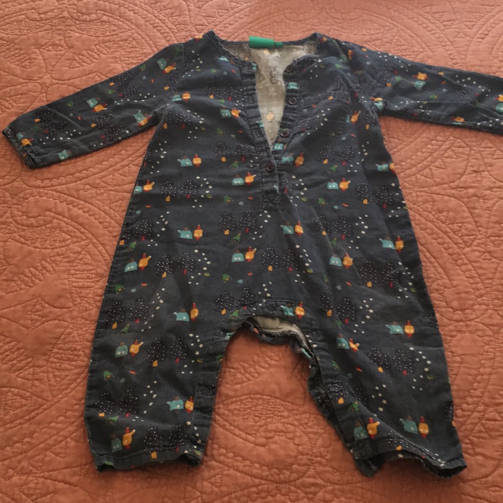 Adorable star gazing print romper